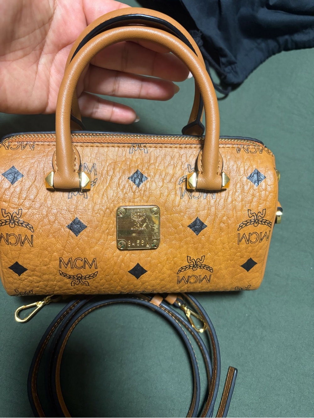 MCM Cognac Mini Bag with Monogram new